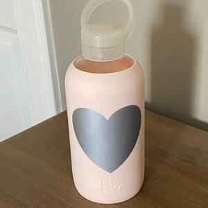 BKR little (16 oz) pink bottle with gray heart in great used condition.